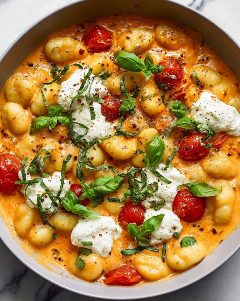 30-Minute Creamy Tomato Gnocchi with Burrata Recipe