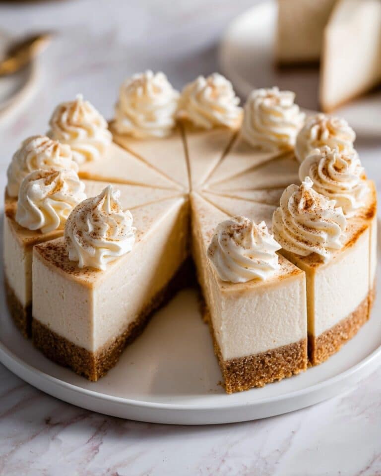 Eggnog Cheesecake with Nutmeg Whipped Cream Recipe