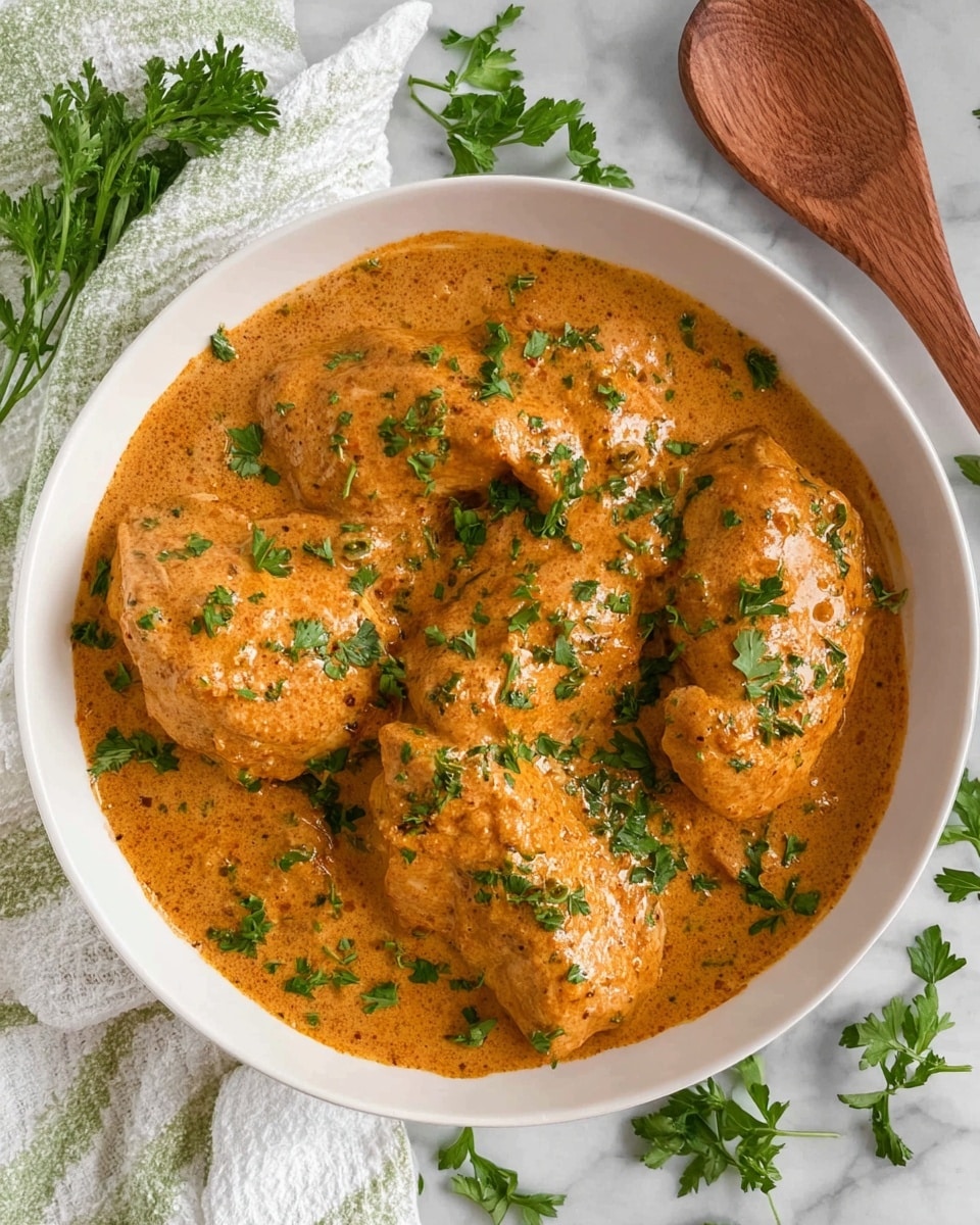 A stack of about two layers of grilled tofu sticks with a golden-brown charred surface arranged on a round white plate, covered generously with a creamy white sauce flecked with green herbs that drips down the sides. Fresh chopped green cilantro leaves are sprinkled on top and between the tofu pieces, adding vibrant green color contrast. The plate sits on a white marbled surface. photo taken with an iphone --ar 4:5 --v 7