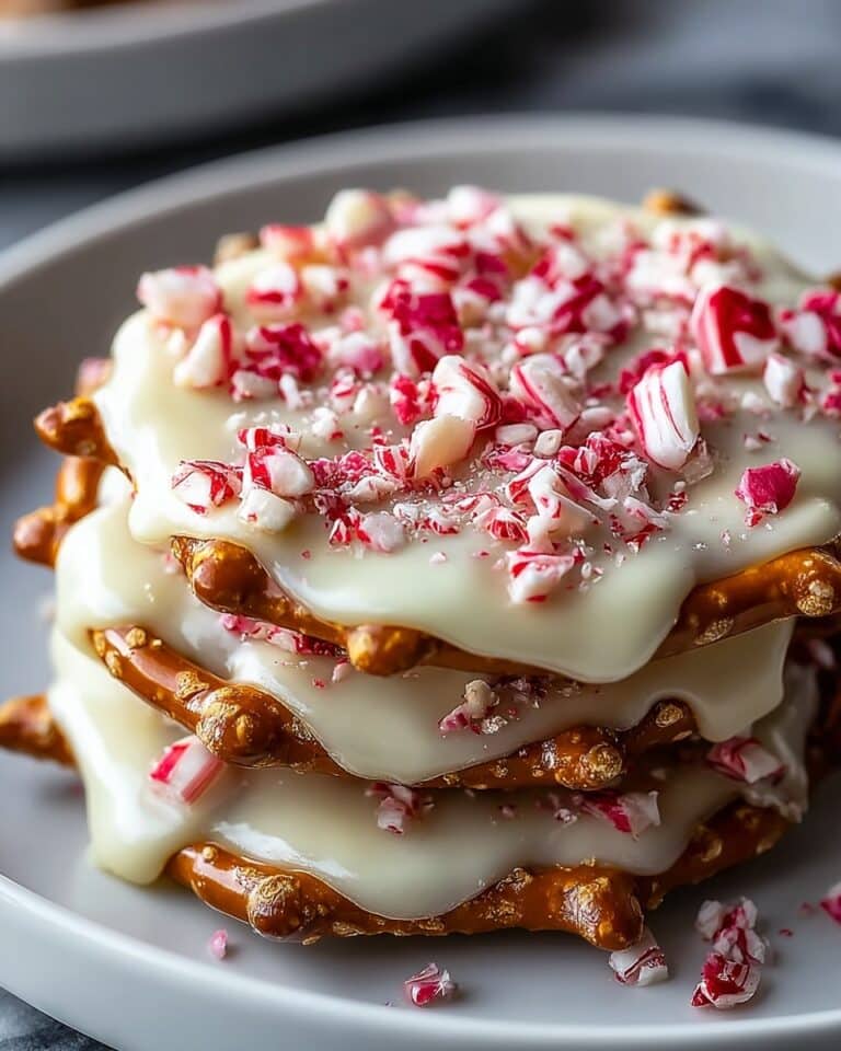 White Chocolate Peppermint Pretzel Crisps Recipe