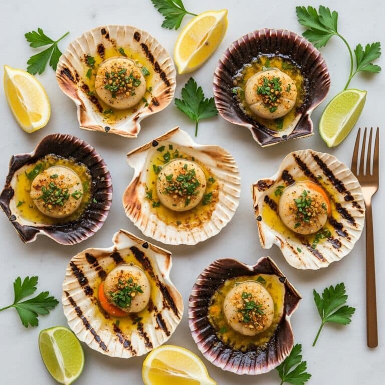 Baked Sea Scallops with Garlic, Lemon, and Dill Recipe