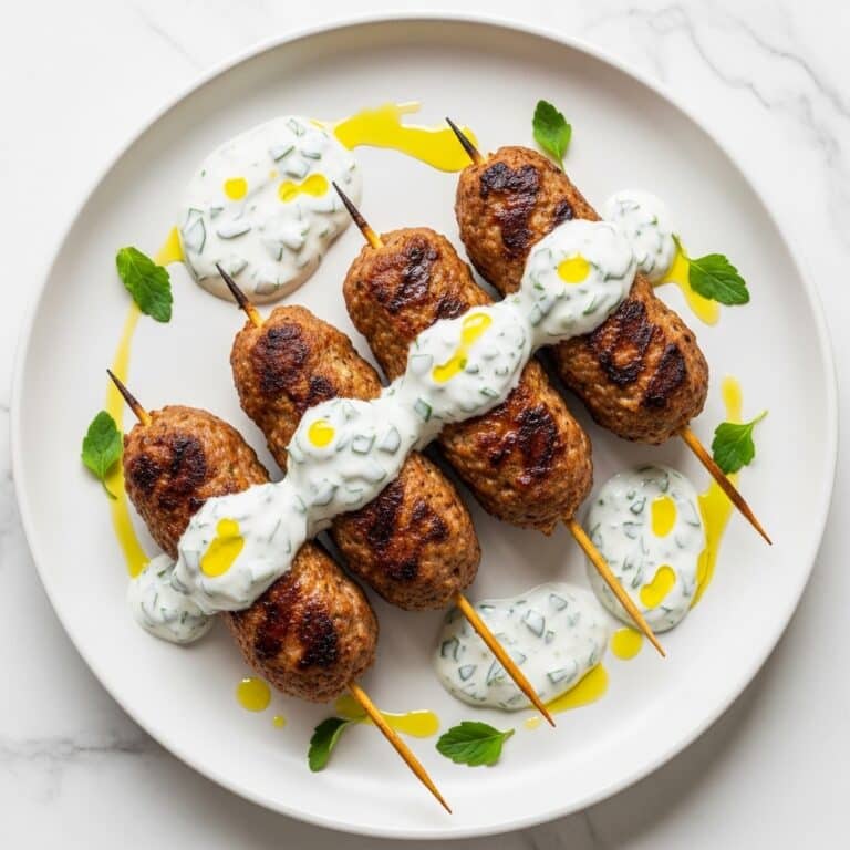 Chicken Kofta with Garlic Yogurt Sauce Recipe