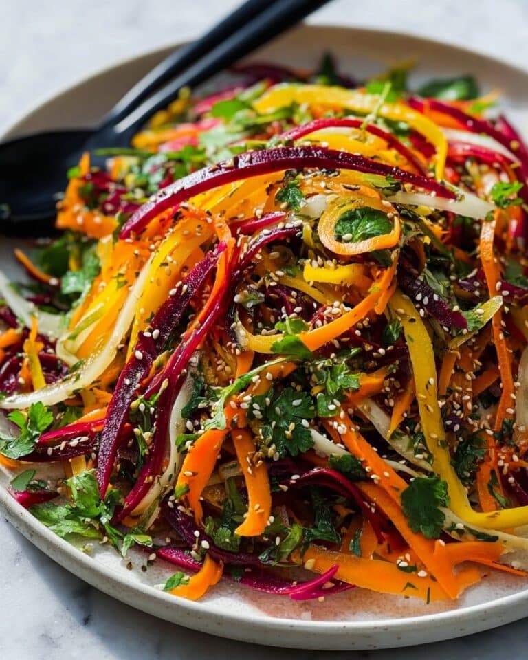 Shaved Rainbow Carrot Sesame Salad Recipe