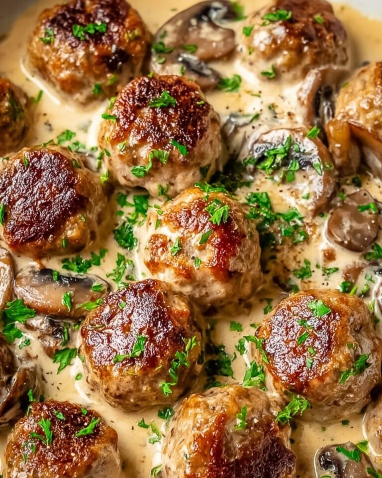 Creamy Mushroom Chicken Meatballs (30-Minutes) Recipe