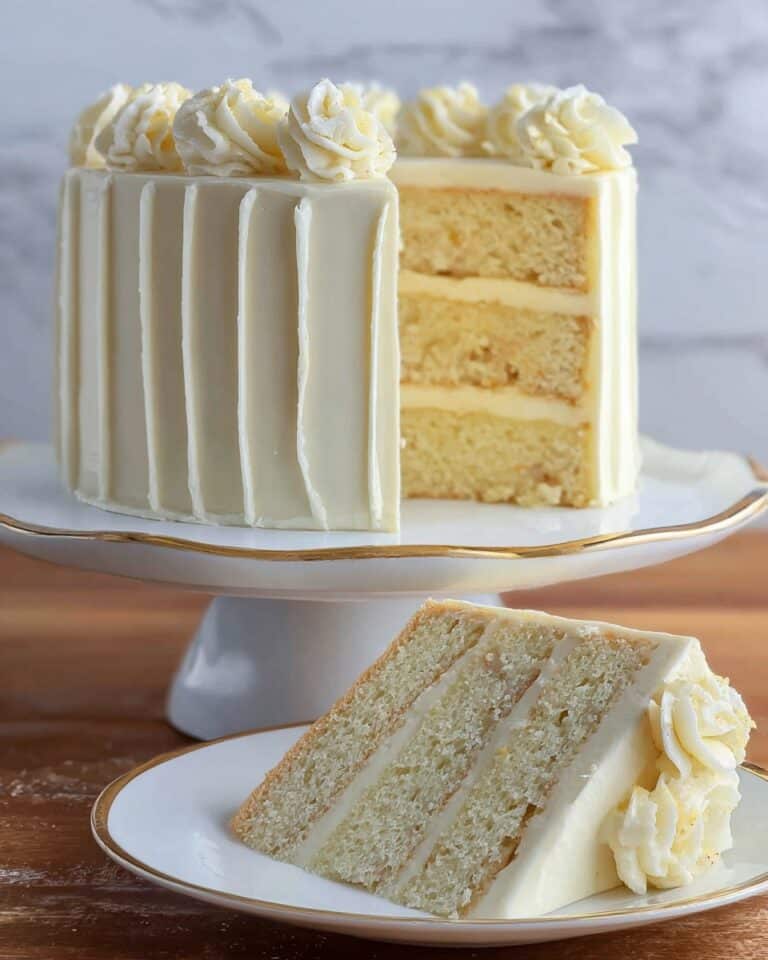 Moist Vanilla Almond Cake Recipe