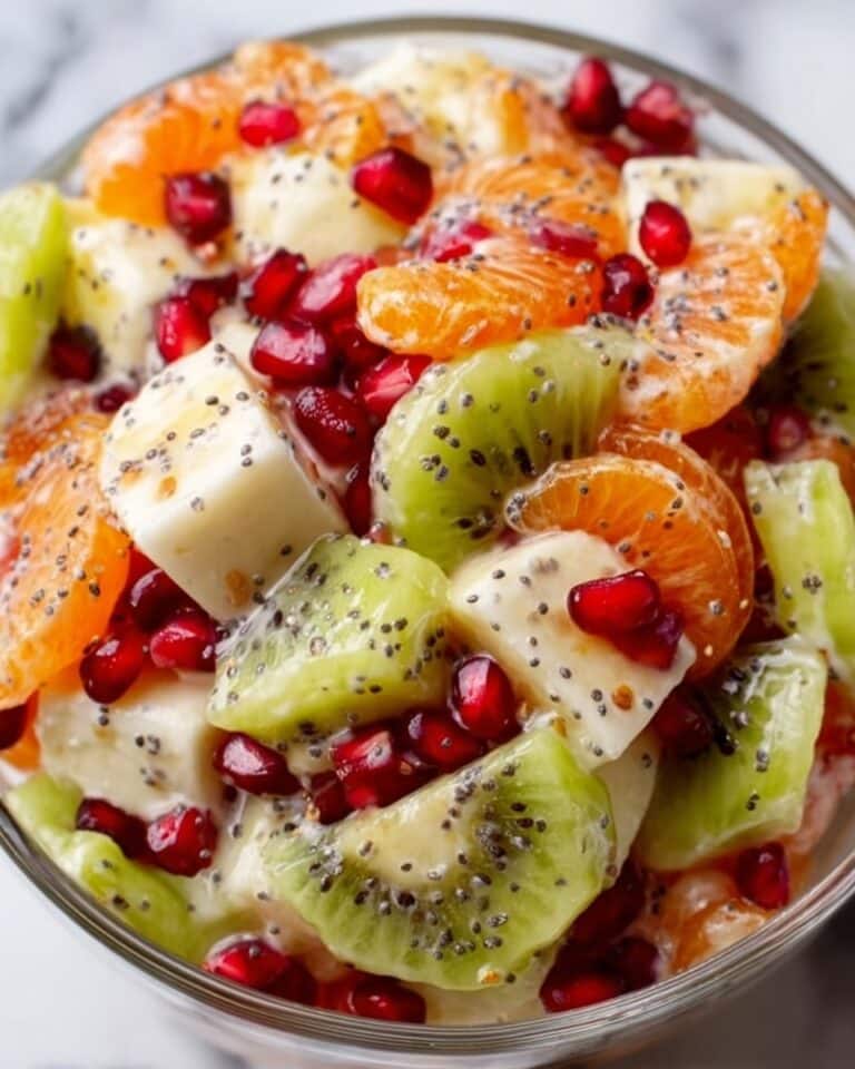 Winter Fruit Salad with Poppy Seed Yogurt Dressing Recipe