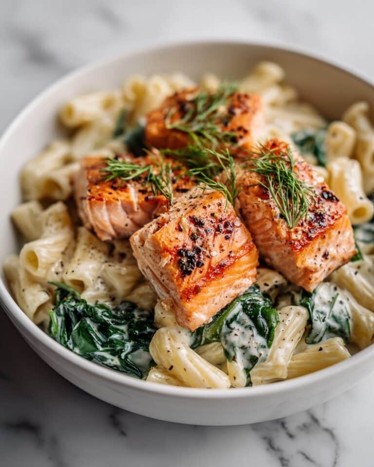 Quick Salmon & Spinach Pasta Recipe
