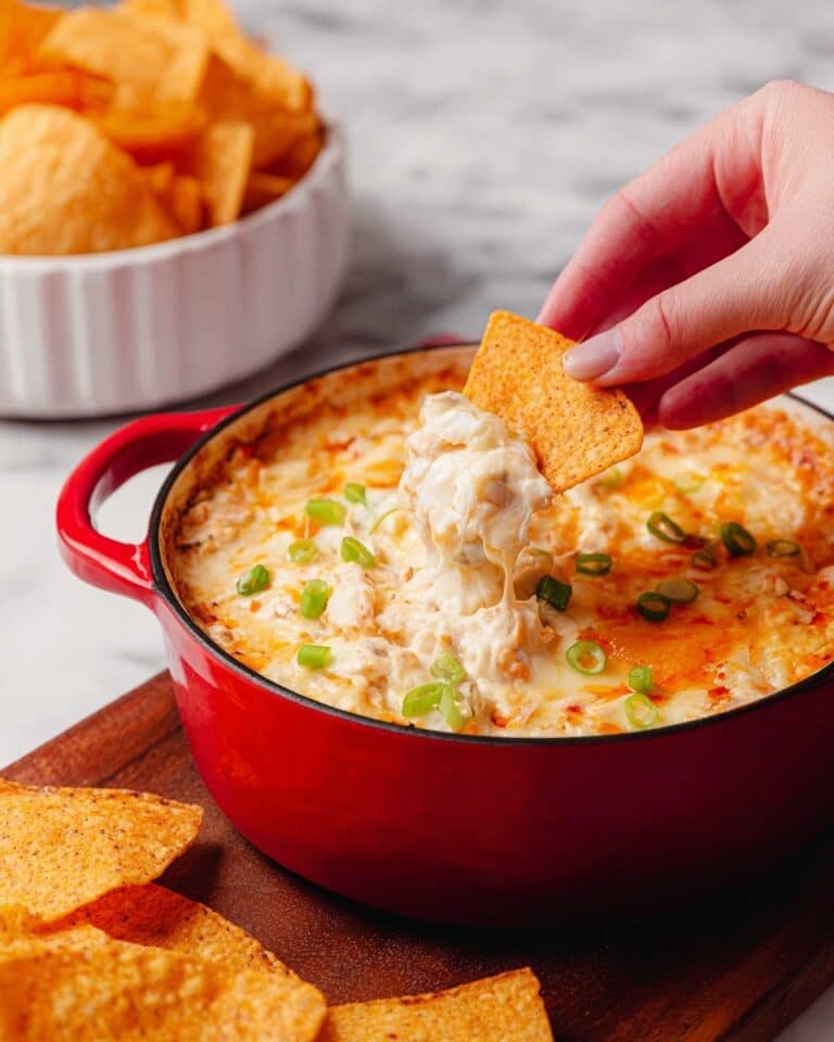 Crab Rangoon Dip with Wonton Chips Recipe