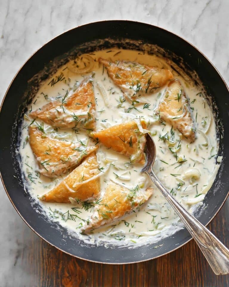 Vegan Crispy Tofu with Lemon Dill Cream Sauce Recipe