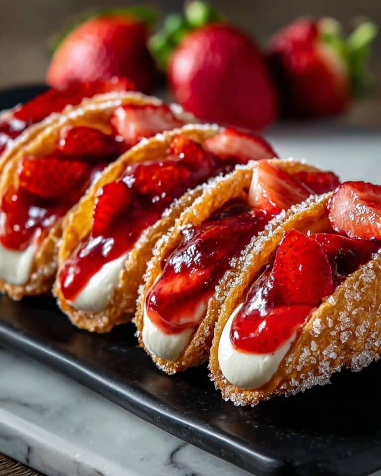 Strawberry Cheesecake Dessert Tacos – Best Sweet Taco Recipe