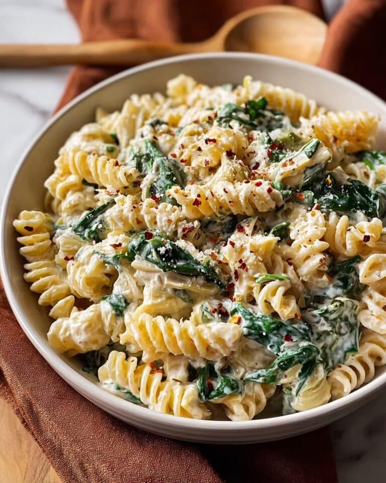 Tasty Spinach and Artichoke Dip Pasta Recipe