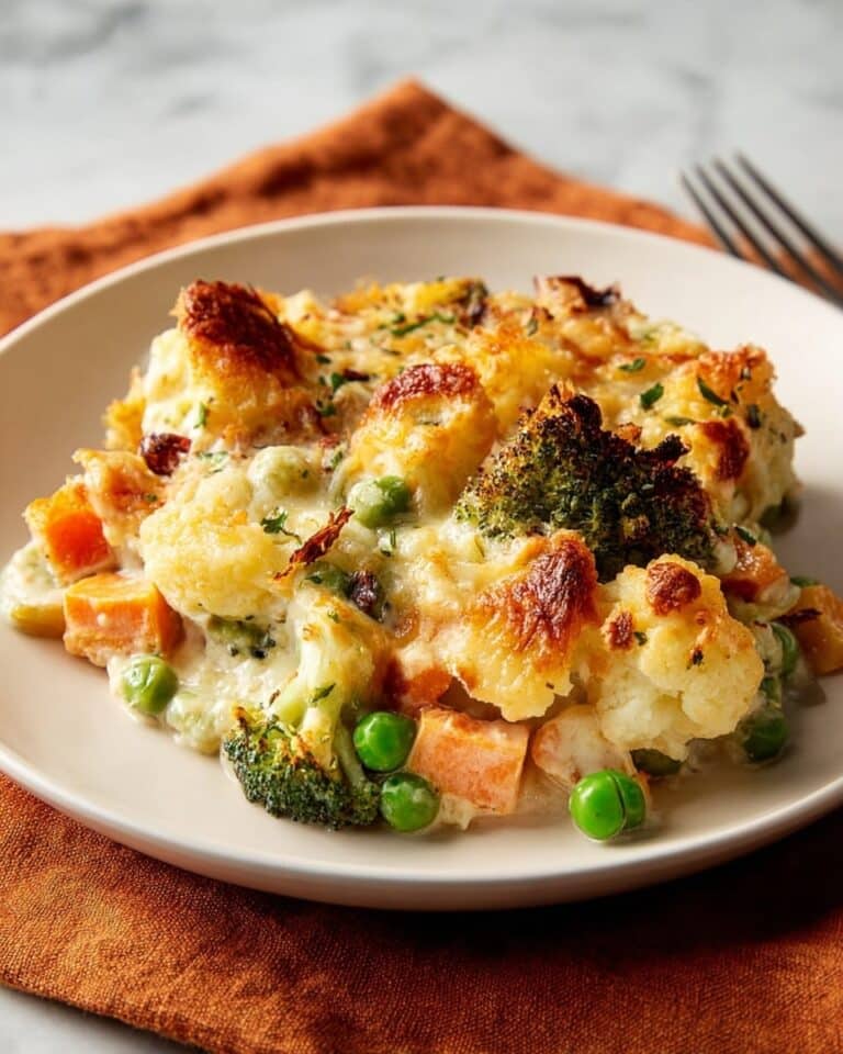 Creamy Cheesy Potato & Veggie Bake Recipe