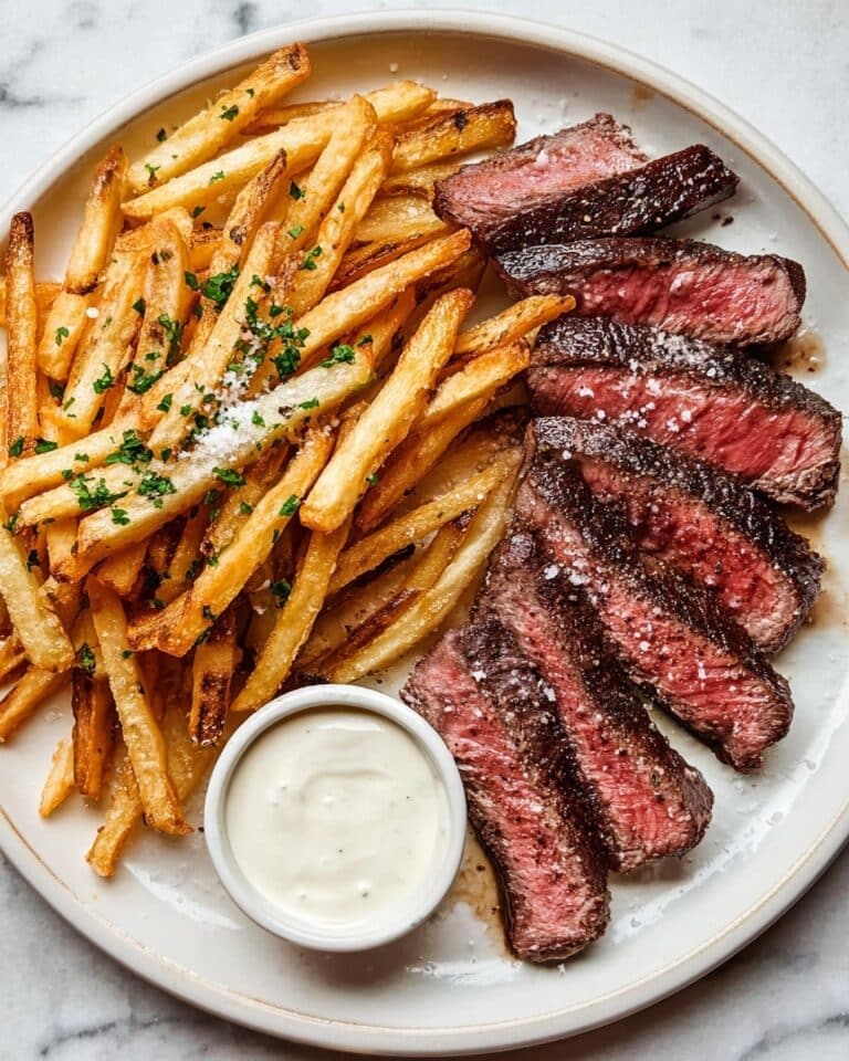 Steak Frites with Crispy Fries and Garlic Aioli Recipe