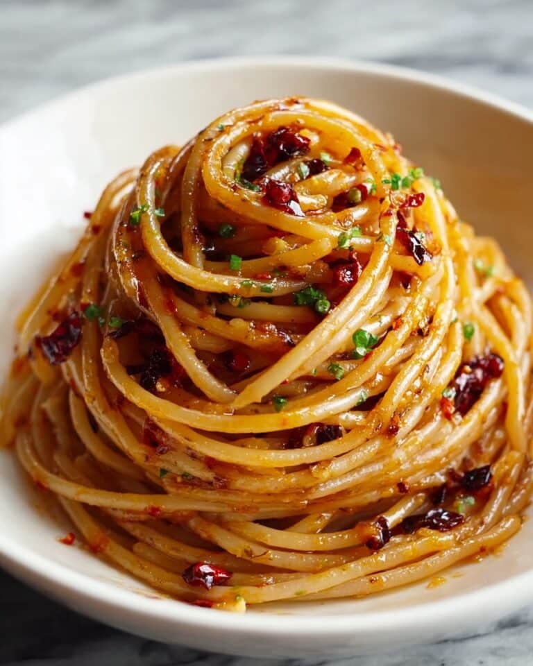 Caramelized Onion Pasta with Chili Oil Recipe