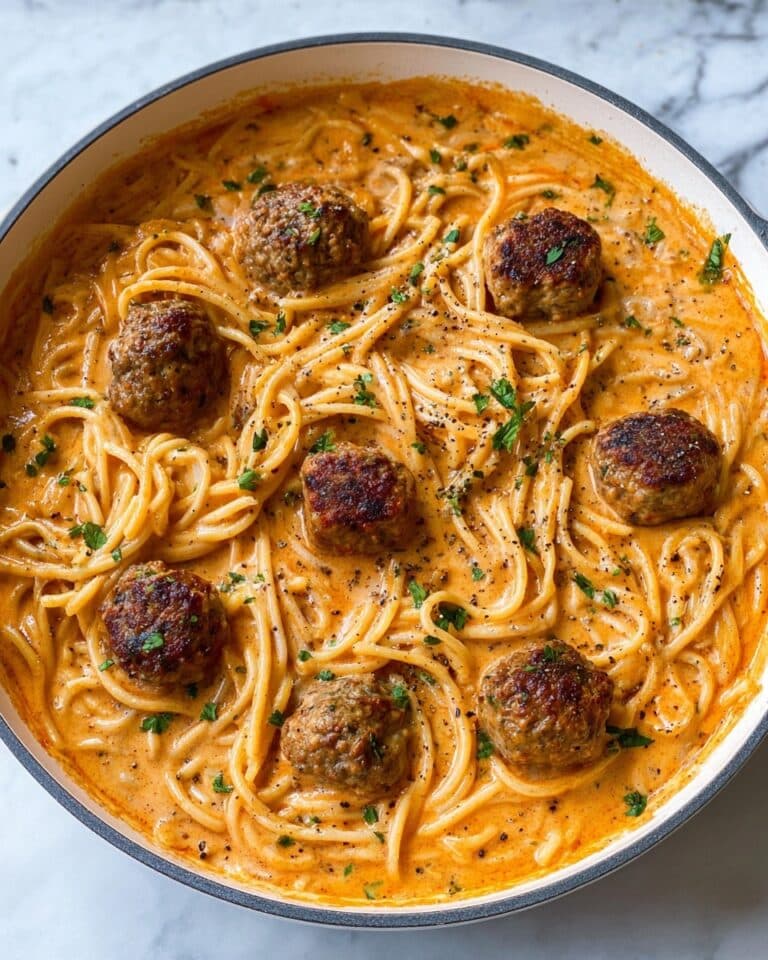 Creamy Spaghetti & Meatballs Recipe
