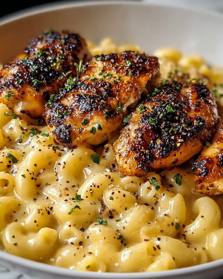 Sweet and Spicy Honey Pepper Chicken with Macaroni and Cheese Recipe