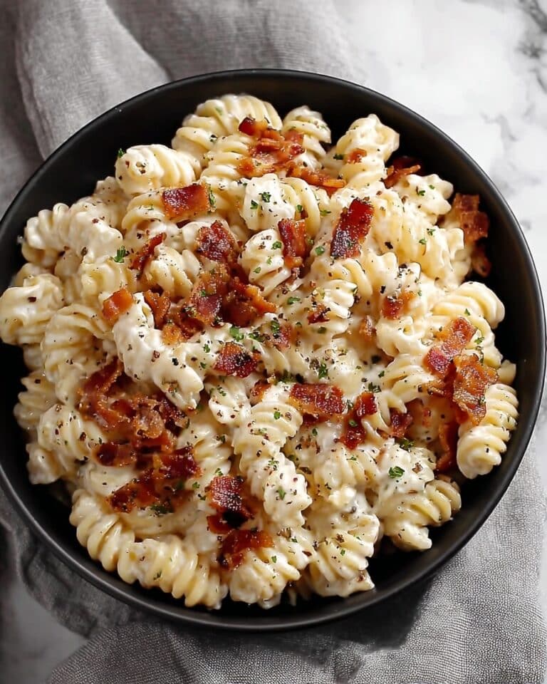 Creamy Bacon Cheddar Ranch Pasta Salad Recipe