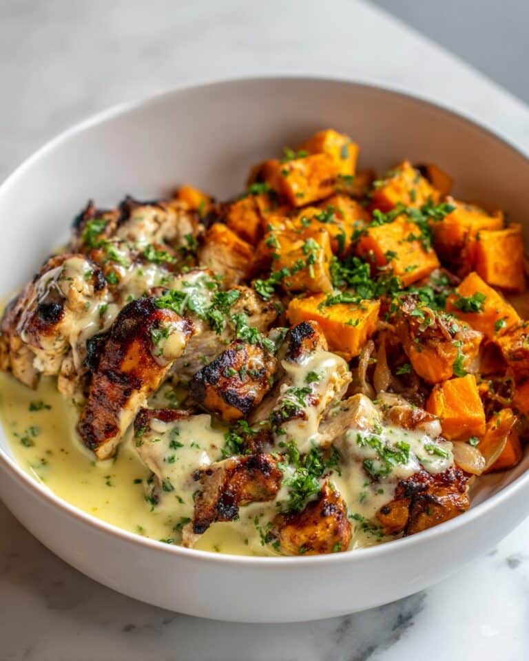 Maple Dijon Chicken & Sweet Potato Bowls Recipe