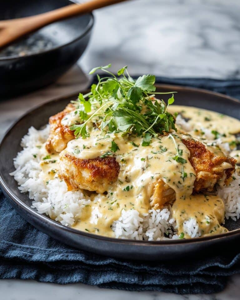 Creamy Smothered Chicken and Rice Recipe